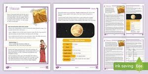 Venus Differentiated Fact Files and Comprehension Activities