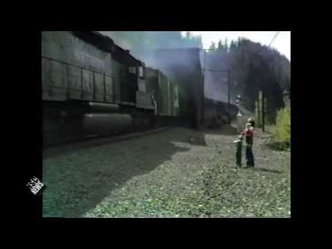 Southern Pacific, SP 9172- EMD SD45T-2 on Lead Pulling Up The Hill, Cascade Sub, Oregon