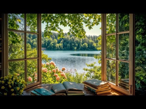 Peaceful Spring Lake View from a Cozy Window 🌿 Calm Nature Ambience for Relaxation & Focus