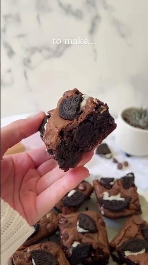 Oreo brownies 🍫 a small batch fudgy brownie recipe for when that chocolate craving hits 💘#brownie