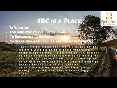 Springfield Baptist Church Live Stream