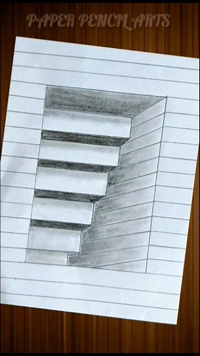 3D || On the paper art || easy