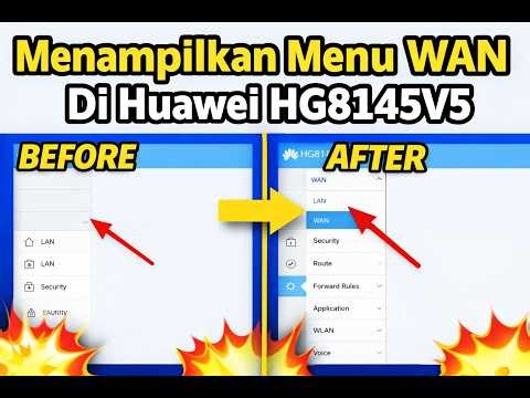 Menampilkan Menu WAN Di Huawei HG8145V5