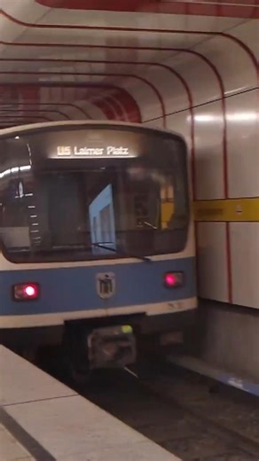 6 Car Class B UBahn at Ostbahnhof Station in Munich, Germany
