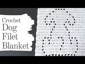 DOG FILET BLANKET | FILET CROCHET PUPPY BLANKET | EASY STEP BY STEP TUTORIAL [WITH SUBTITLES]
