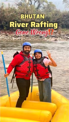 First Time River Rafting Experience🤩🛶 #tamil #minivlog #bhutan #riverrafting