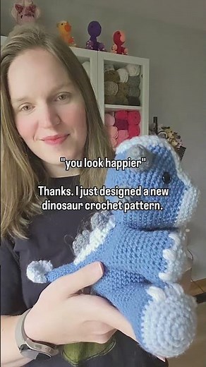 Meet Archie the Ankylosaurus! My latest free dinosaur crochet pattern!