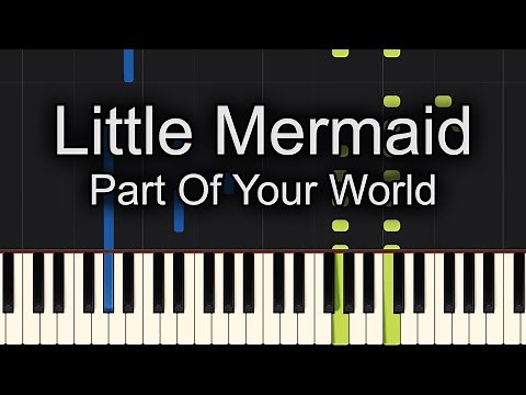 Part Of Your World The Little Mermaid Piano Tutorial Synthesia (Chords)