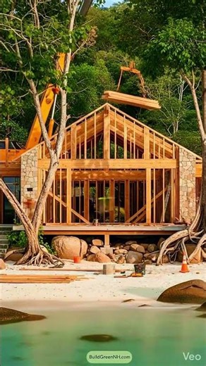 Cute Beach House for rest🌊🏡 | Modern Ocean View Dream Home #Shorts #timelapse #home #beachhouse
