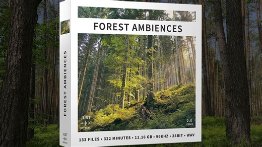 133组中欧森林荒野大自然氛围鸟叫风声无损音效素材包 Just Sound Effects Forest Ambiences WAV