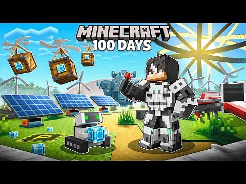 I Survived 100 Days Building a DYSON SPHERE in ALL THE MODS!