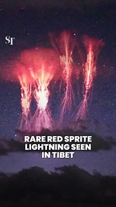 ⚡️ A rare red sprite lightning was seen in Tibet over the weekend. https://str.sg/yEV6 | The Straits Times