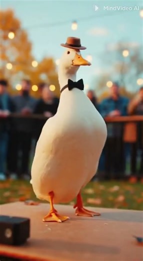 Dancing Duck Moves to the Beat in Public....