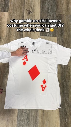 This DIY Halloween costume's an ACE 😏👀 From your imagination to our reality, you can design ANYTHING with Ninja's custom DTF Transfers 👉 perfect for costume season ♠️♦️ #halloweencostumeideas #halloweencostumeparty #diycostume #diyhalloween | Ninja Transfers