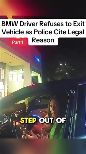 BMW Driver Refuses to Exit Vehicle as Police Cite Legal Reason#cops #bodycam #policevideo #viralvideo #fyp