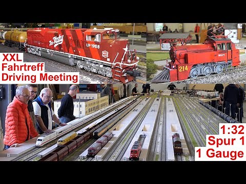 Augsburg Main Station 1:32 with gigantic trains @ Gauge 1-XXL model railway meeting Munich 9/2025