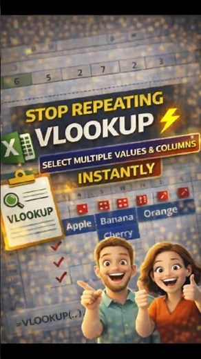 Stop Repeating VLOOKUP ⚡ Select Multiple Values & Columns #excel #interview #ai