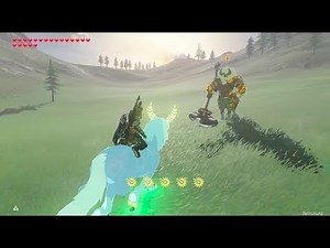 Zelda Breath of the Wild: Lord of Mountain meets Gold Lynel