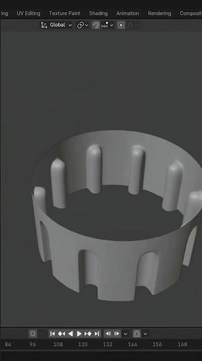 How to model a slotted cylinder in Blender