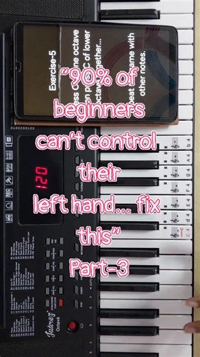 Piano left hand exercises...Part-3 #piano #pianotutorial #funny #music #pianoguys