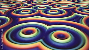 Prism rainbow cell circles surface - Looping 4K