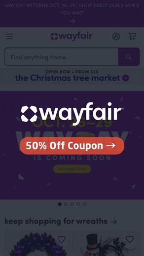 Save more with a Wayfair Membership!  50% Off your first year membership - use code MEMBER50  Unlock early shopping access + exclusive member-only deals  Valid through October 29, 2025 Start saving on furniture & décor today: https://dpf.to/wayfair-coupons #DontPayFull #Wayfair #Coupons #HomeDeals #FurnitureSavings | DontPayFull | Facebook