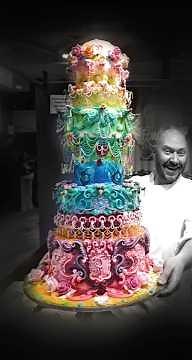 8 tier wedding cake decorating ideas | Piping cake borders with string work piping techniques
