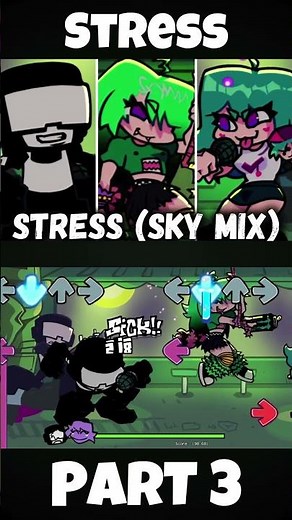 FNF - Sky: REBORN [PART 3|Stress] (FNF MOD) #shorts