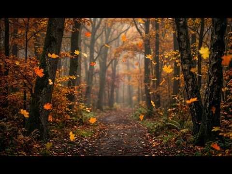 3 Hours Relaxing Autumn Wind & Forest Sounds | Nature ASMR for Studying & Sleep