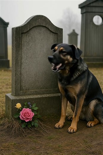 People noticed that the dog did not leave the grave and even refused food: everyone was shocked when they found out why the animal behaved that way 😨😲 On the edge of a small cemetery, under a lonely pine tree, a dog sat day after day. It did not bark, whine, or move — it just sat, staring at a fresh grave with a plaque: 1958–2025. Beloved husband. Faithful friend. Two weeks. Every morning passersby saw the dog sitting at the grave, not taking its eyes off the ground. It neither ate nor drank, 