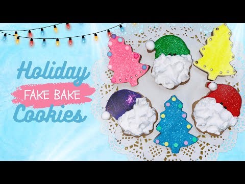 How to Make Fake Bake Christmas Cookies (Air Dry Foam Clay) - EASY Tutorial #christmascrafting