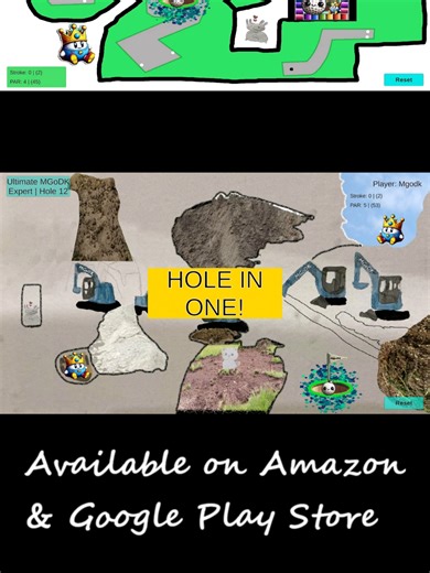 The Insane Hole in One I Drew With My Finger! MGoDK Micro Golf original Draw King Watch me draw one crazy wobbly line… and it actually becomes a perfect Hole in One! Mr. Micro flies straight in like magic – two full gameplays back to back with epic shots and pure family chaos. Free DEMO (6 holes) to try tonight – no commitment, just fun. Download now: link in Bio Tag a parent who needs this kind of laughter in their house! #HoleInOne #FamilyFun #KidsGame #CreativePlay #relaxandplay #FamilyGameNi