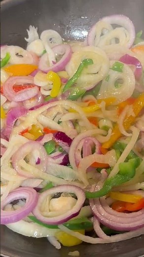 Salted cod fish w/onions, tomatoes and peppers