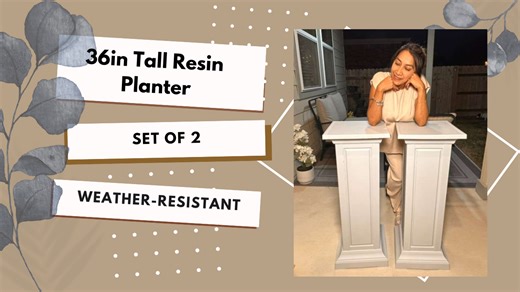 Watch Tall Resin Planters for Elegant Indoor & Outdoor Decor on Amazon Live
