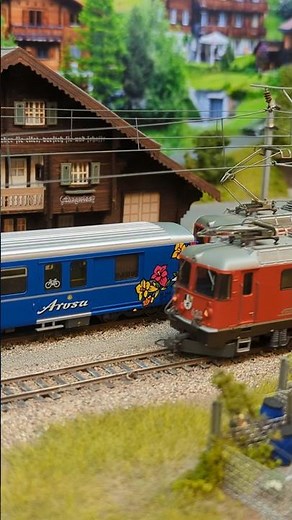Swiss atmosphere in miniature ⛰️🚆 | Rhaetian Railway on the model railway