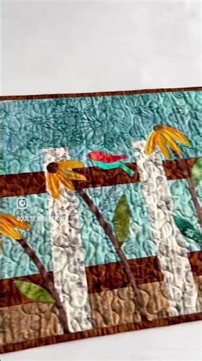 Across the fence quilted runner. #quiltdesign #quilting #sewingprojects #satisfying