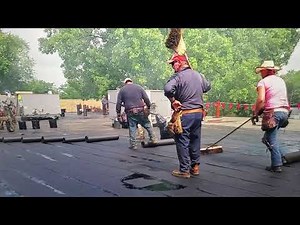 Hot Asphalt Roofing, Flat Roof, 2 ply Mopped
