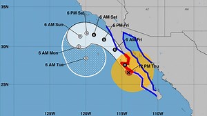 Hurricane Kay adds to 'most unusual and extreme weather week' for California