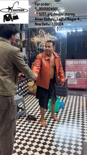 @starleather.shop on Instagram: "@puneetsuperr_star For order : 📞8505824665 📍5/27, old double storey, Amar Colony , Lajpat Nagar 4 , New Delhi - 110024 Followers will get additional 10%off #premiumquality✔️ #WinterSessions #leatherjackets #punnetsuperstar # amarcolony"