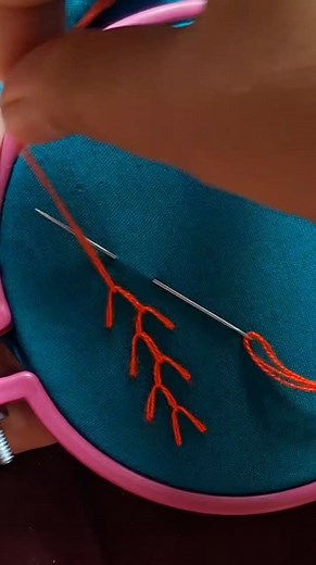 3.4K views · 24 reactions | How to make Feather stitch. #reelsviralシ #reelsfypシ #foryouシ #handmade #embroidery #handembroidery | Sumaiya's work | Facebook