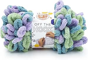 Lion Brand Yarn Off The Hook Yarn for Knitting and Crocheting, Voyage, 1 Pack