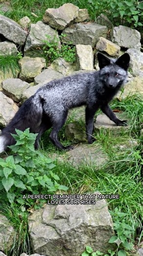 Meet the Silver Fox 🦊✨ A Rare Dark Beauty of the Wild #silverfox #rareanimals #WildlifeWonder #animalgenetics #foxlife #wildbeauty #animalworld | Animal World