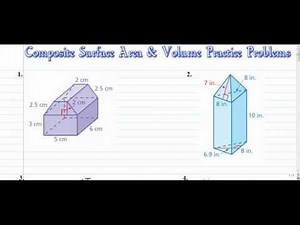 Composite Surface Area and Volume Practice Problems Video Lecture