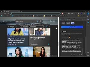 using the compose feature of microsoft edge (bing AI)