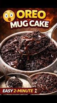 Only 3 Ingredients Oreo Mug Cake 😲 Ready in 2 Minutes! #foodshorts #cookingshorts #easyrecipe