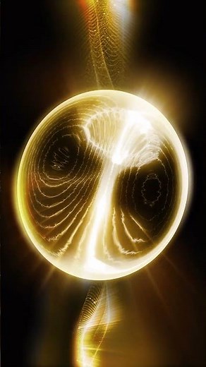 Cool Visual Vfx 4K | golden silver sphere is filled with a moving plasma