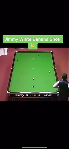 How good was this classic shot from Jimmy White! #snooker #snookermoments #wow #bananashot #jimmywhite #fyp #foryou #foryoupage