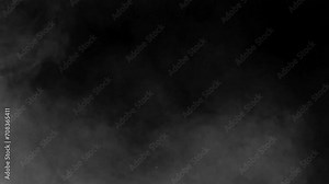 Engage with 4K footage showcasing fast-moving smoke on a black background, ideal for action and titles animations, creating dynamic smoke titles. Stock Video