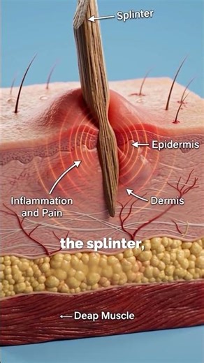 What Happens When A Splinter Gets Stuck? 😱 #shorts