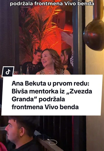 Ana Bekuta u prvom redu: Bivša mentorka iz „Zvezda Granda“ podržala frontmena Vivo benda #alo #alonovine #alodnevnenovine #fypシ #viralvideo